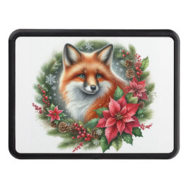 Rustic jul Fox Red Poinsettia Hitch Cover Dragkroksskydd
