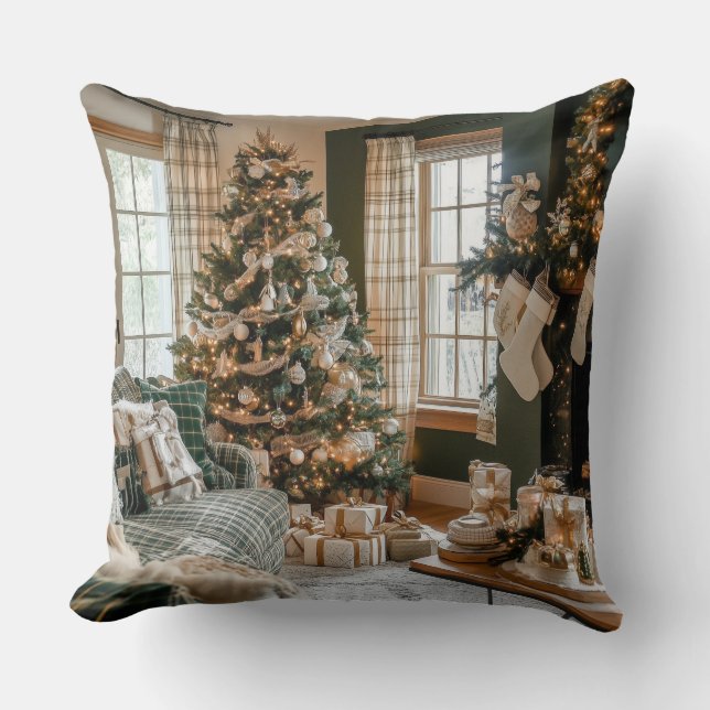 Rustic jul Gift Dekorativ kudde (Framsida)