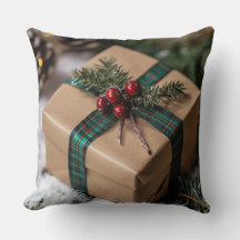Rustic jul Gift Dekorativ kudde