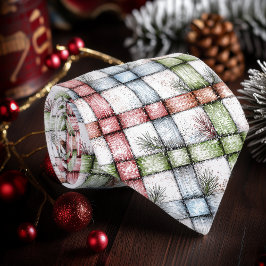 Rustic jul Gingham Necktie Slips