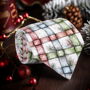 Rustic jul Gingham Necktie Slips
