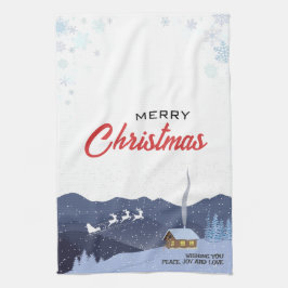 Rustic jul | GOTT NYTT ÅR | Santa gift Kökshandduk