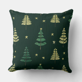 Rustic jul Gräs Träd Kudde