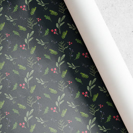 Rustic jul Greenery Presentpapper