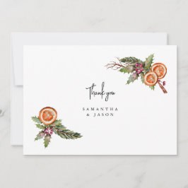 Rustic jul Greenery Spice Bröllop Tack Kort