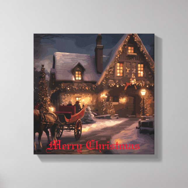 Rustic jul Magic Canvastryck (Framsida)