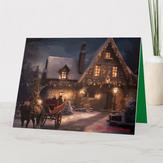 Rustic jul Magic Kort (Framsida)