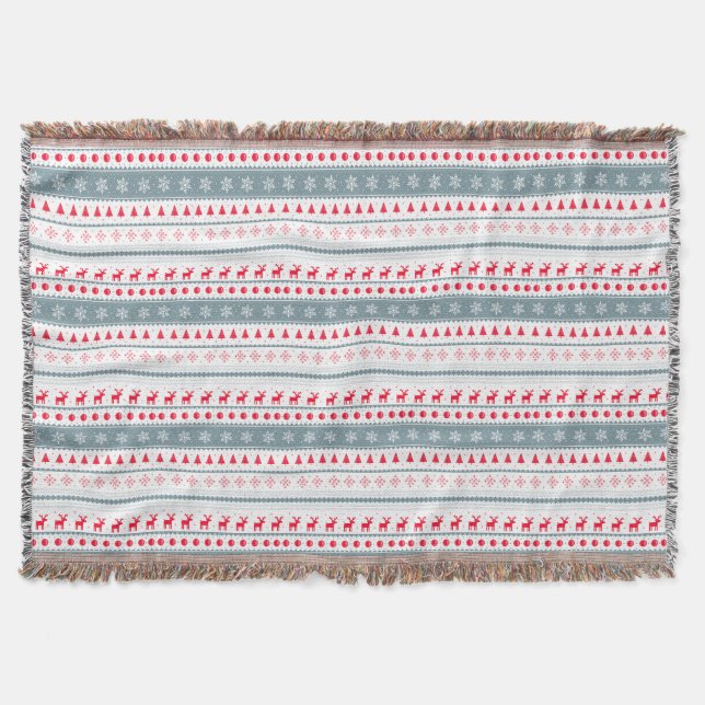 Rustic jul Nordic inspirerad Filt (Framsidan)