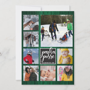 Rustic jul 🎄 Parka Posse Barn Wood Card Kort