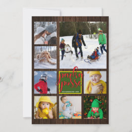 Rustic jul 🎄 Parka Posse Barn Wood Card Kort