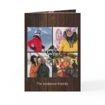 Rustic jul 🎄 Parka Posse Barn Wood Card