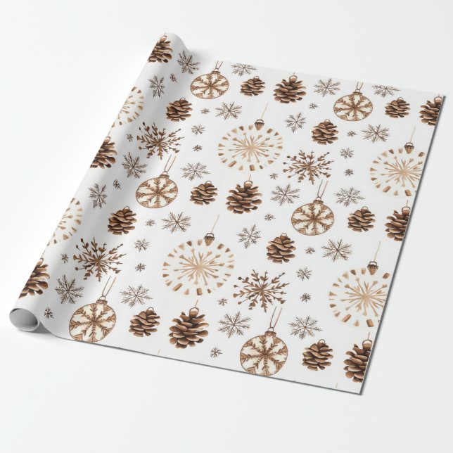 Rustic jul presentpapper (Utrullad)