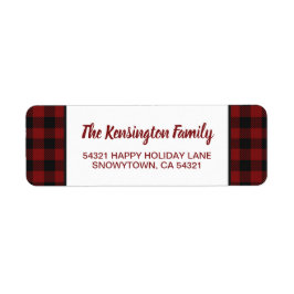 Rustic jul Red Buffalo Play Helgdag Returadress Etikett