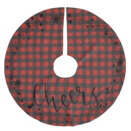 Rustic jul, Red Check Play. Julgransmatta Borstad Polyester