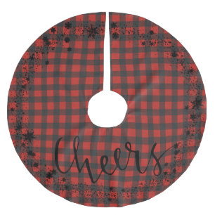 Rustic jul, Red Check Play. Julgransmatta Borstad Polyester