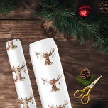 Rustic jul Reindeer Antler Ornaments Presentpapper<br><div class="desc">Rustic jul Reindeer Antler Ornaments Helgdag Gift Wrapping Papper med en söt,  festlig hjort med helgdag som är försedd med skogsdekorationer! Underbar för en familj eller ett företag i party och enkel att anpassa med dina egna uppgifter.</div>