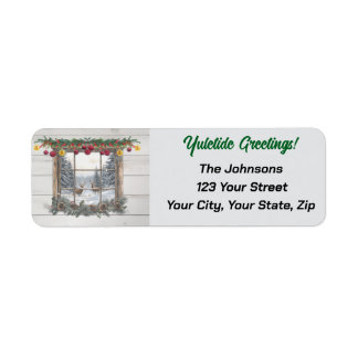 Rustic jul returadress etikett