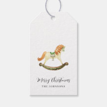 Rustic jul Rocking Horse Buffalo Check