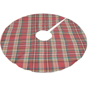 Rustic jul, rödkontroll, pinne julgransmatta borstad polyester