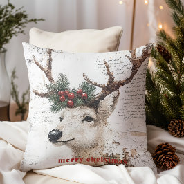 Rustic jul Winter Reindeer Kudde