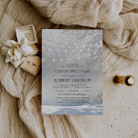 Rustic jul Winter Wedding Inbjudningar<br><div class="desc">Elegantens julklappsinbjudningar med frusna vita träskmarker,  ett vitt överlägg,  ljus med snörvning och en bröllop-mall som är enkel att anpassa.</div>