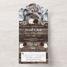 Rustic jul Winter Wood Photo Bröllop