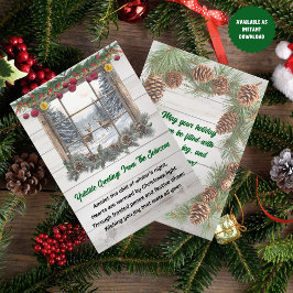 Rustic jul Yuletide Hälsning Julkort