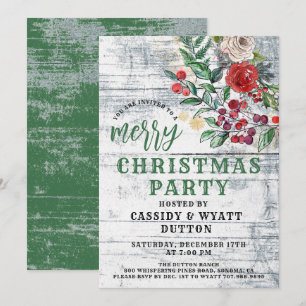 Rustic Julfest-inbjudan Inbjudningar