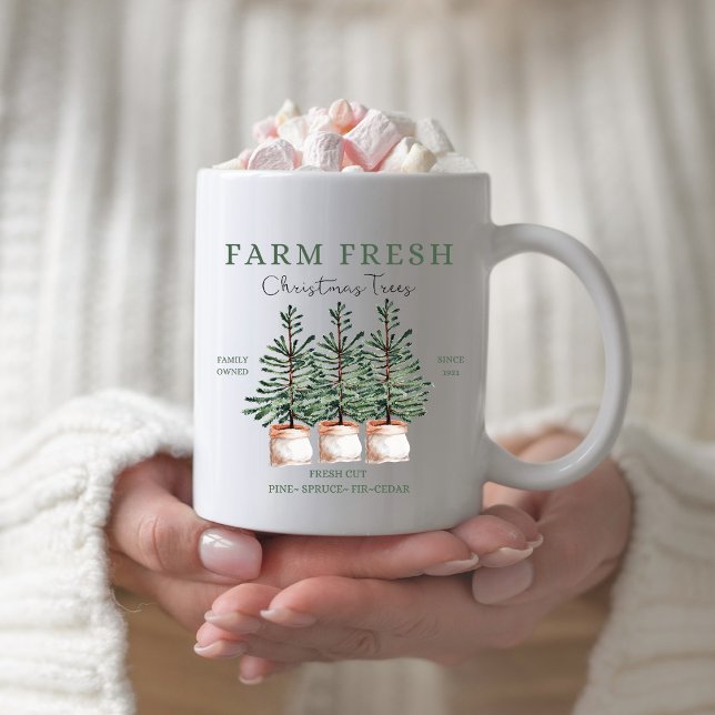 Rustic Julgran Farm jul Mugg (Skapare uppladdad)