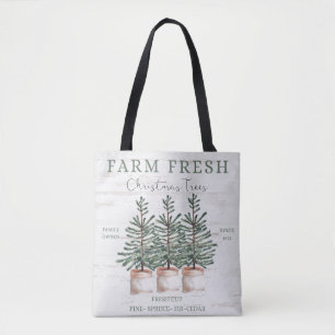 Rustic Julgran Farm Tygkasse