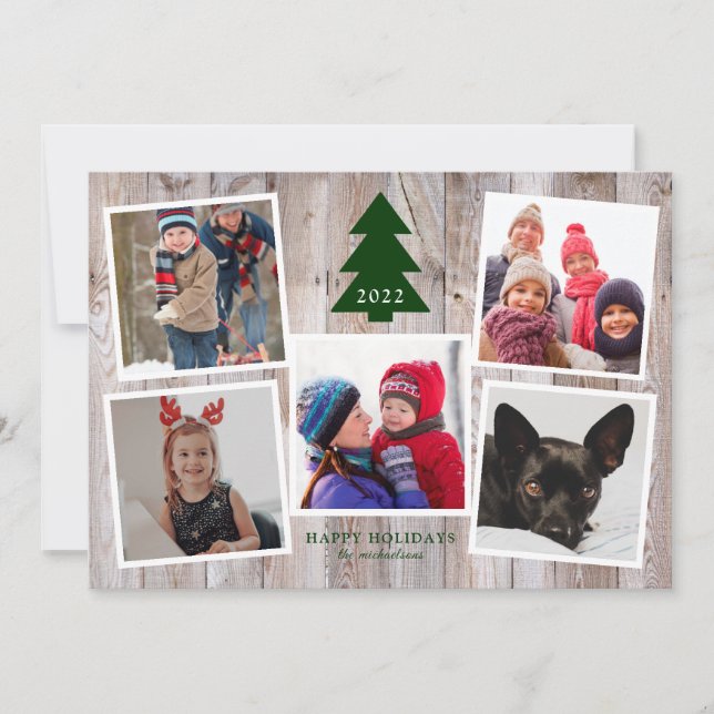 RUSTIC JULGRAN Photo Collage (Framsida)