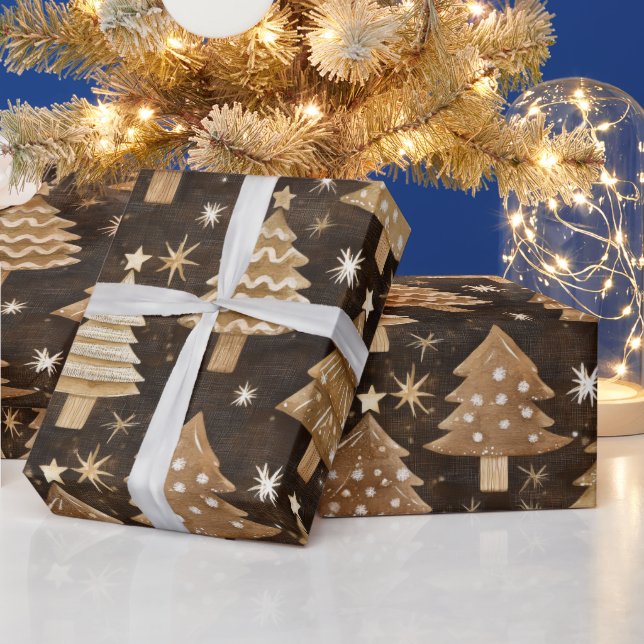 Rustic Julgranar Presentpapper (Helgdagar)