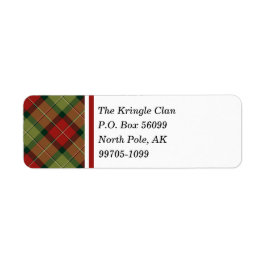 Rustic Julgryta Returadress Etikett