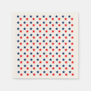 Rustic juli Fjärde Patriotic American Red Blue USA Pappersservett