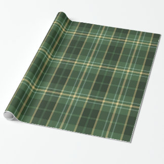 Rustic jultomte tartan mönster presentpapper
