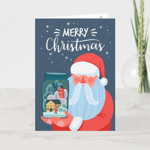 Rustic Jultomten Mason Burk Town-jul Kort