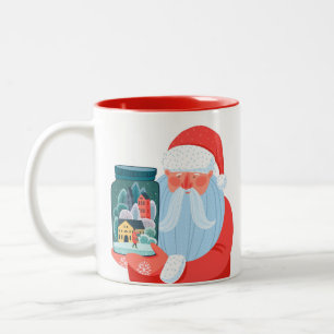 Rustic Jultomten Mason Burk Town Två-Tonad Mugg