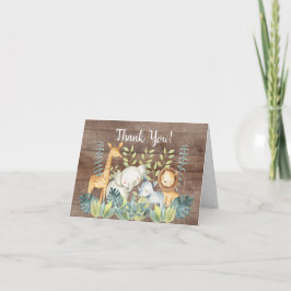 Rustic Jungle Baby Shower Tackkort