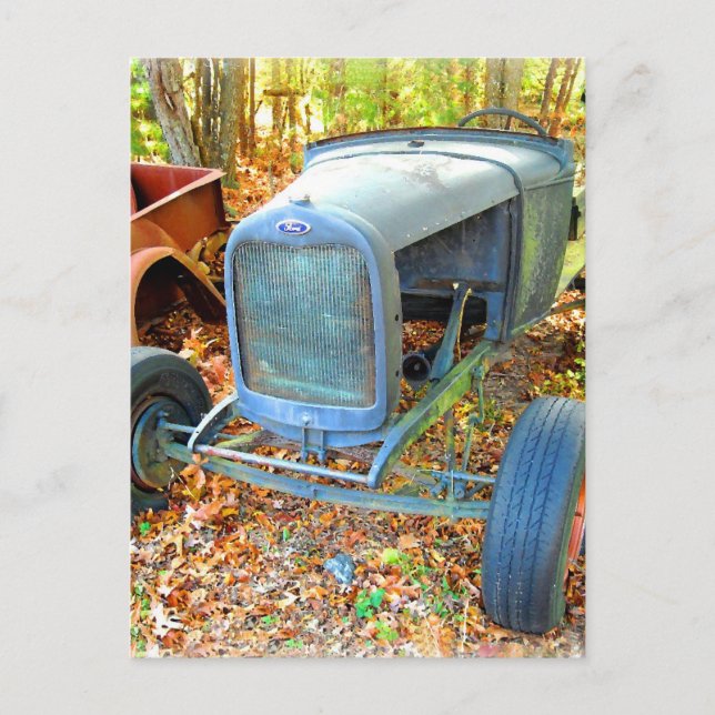 Rustic Junkyard Hot rod Vykort (Framsida)