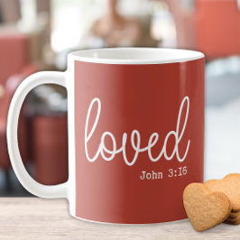 Rustic kärlek tro citat minimalistisk kaffemugg