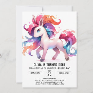 Rustic Kids Horse Birthday Inbjudningar