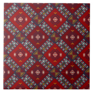 Rustic Kilim Mönster Home Decor Kakelplatta