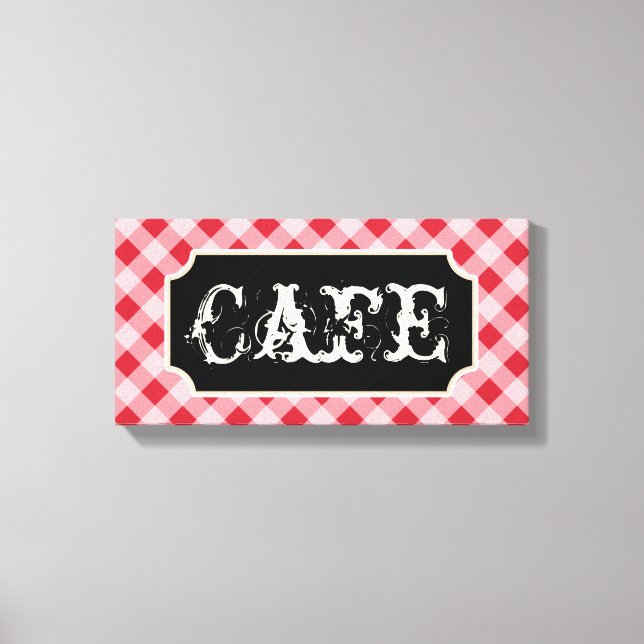 Rustic Kitchen Cafe Sign Canvas (Framsida)