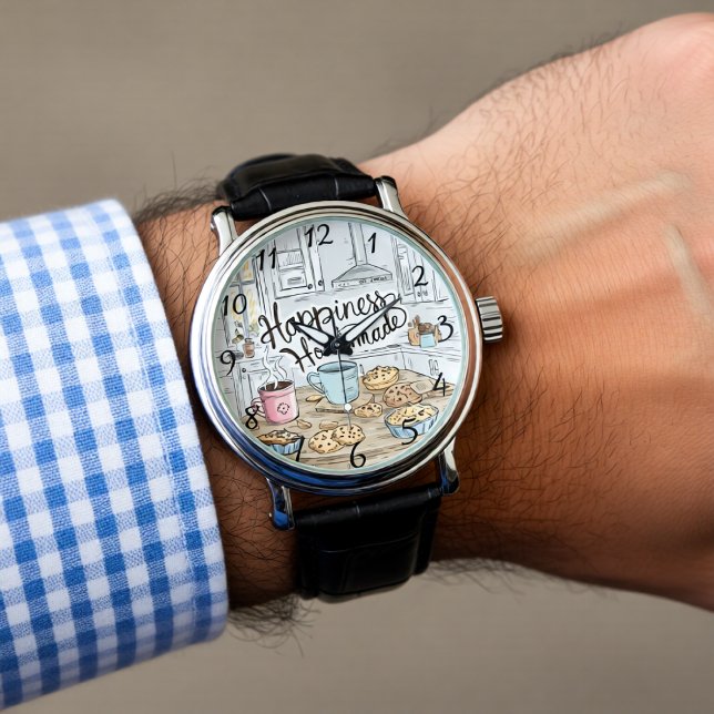  Rustic Kitchen Fresh Cookies Heartwarming Message Armbandsur (Skapare uppladdad)