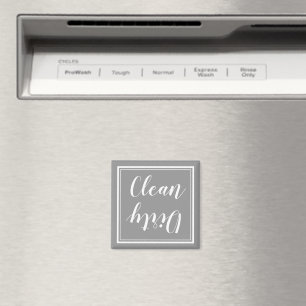 Rustic Kitchen White Ram Grått Dishwasher Magnet