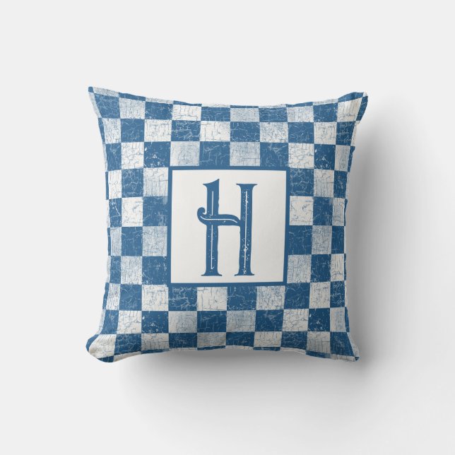 Rustic-kontroller på jordbruksföretaget, Monogram, Kudde (Framsida)