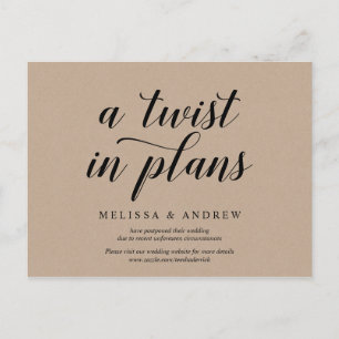 Rustic Kraft, A twist in Plans, Inbjudningskort up