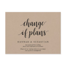 Rustic Kraft, ändrad planering, bröllop uppskjuten