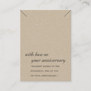 RUSTIC KRAFT ANNIVERSARY NECKLACE VISNING Card Placeringskort