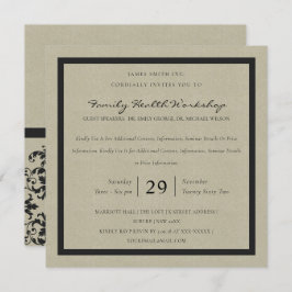 RUSTIC KRAFT BLACK DAMASK CLASSIC WORKSHOP EVENT INBJUDNINGAR